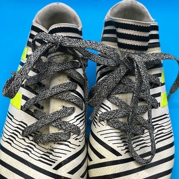 Adidas Boys' NEMEZIZ 17.3 Firm Ground Soccer Shoes black, white neon yellow kids - Picture 2 of 6